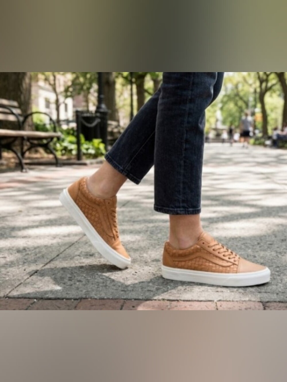 NEW! Vans LX Old Skool Sneakers In Palermo Camel Leather Sneakers Sz 9 NWT